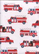 Papier fantaisie anglais, camion de pompier