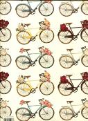 Vélo fleuri, papier fantaisie italien
